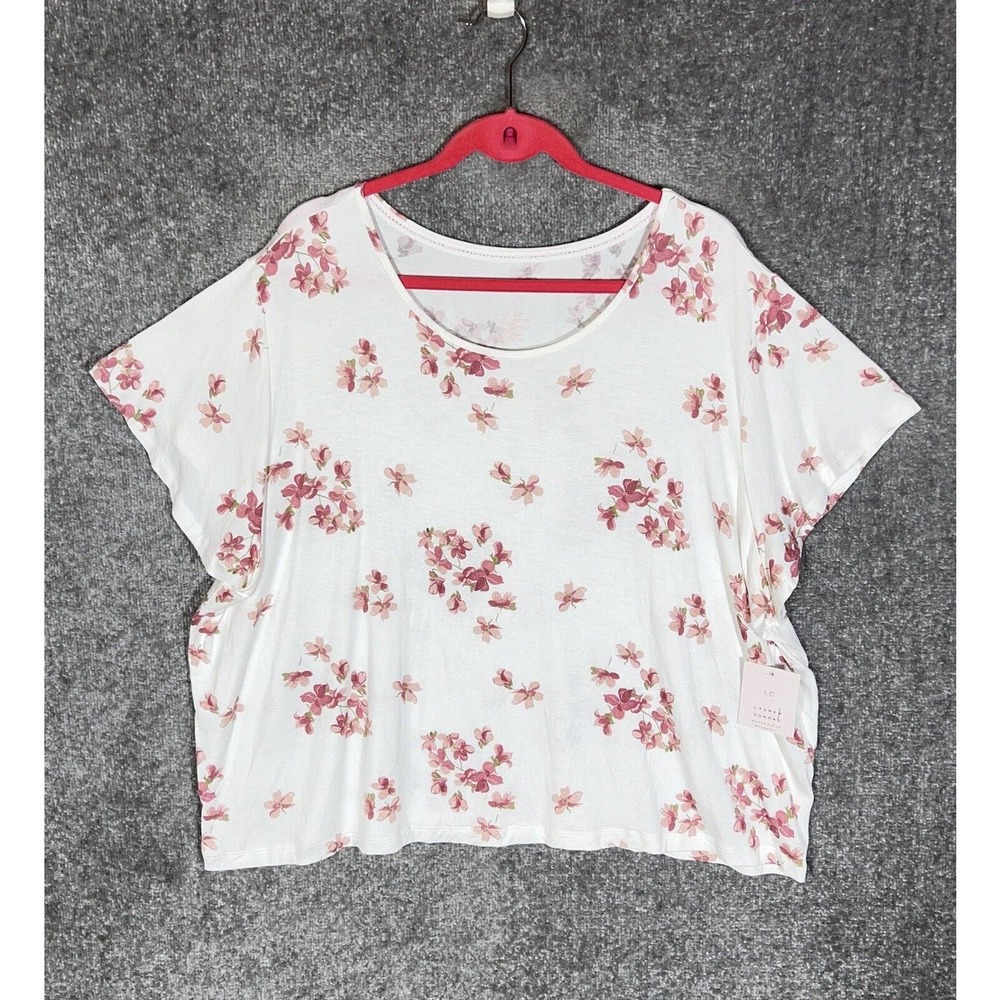 Lauren Conrad Intimates Butterfly Sleeve Floral Top Women Size 3X Stretch NWT
